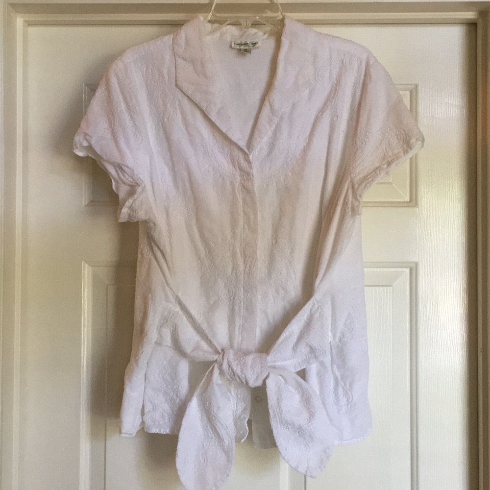 Coldwater Creek Tie Front Blouse